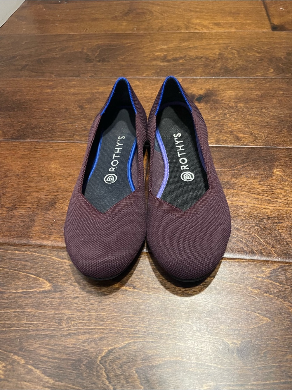 Rothy's Plum Knit Slip-On Flats